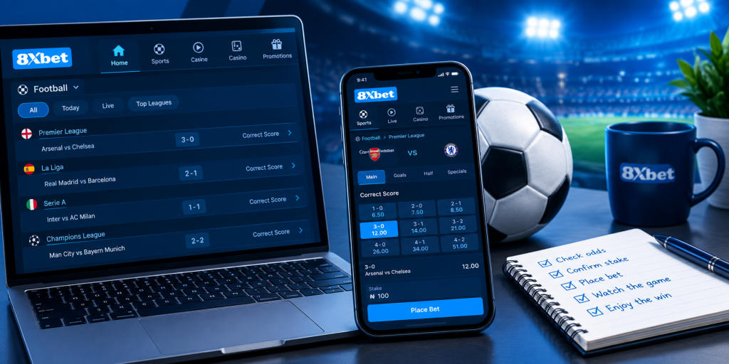 3-0 Correct Score on 8xbet vs SportyBet vs 1xBet