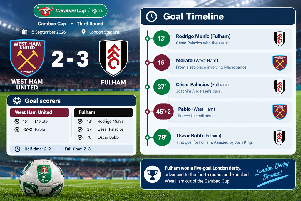 Carabao Cup London Derby Timeline