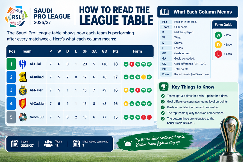 Saudi Pro League Table Guide