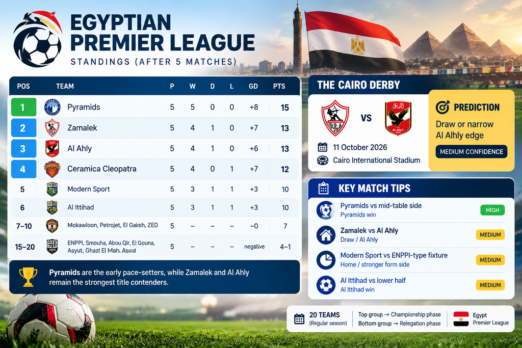 Egyptian Premier League Standings
