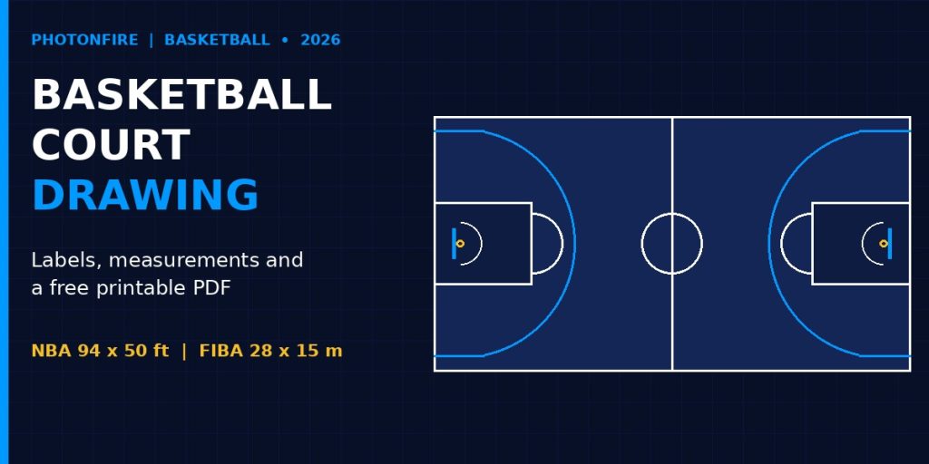 Basketball court drawing