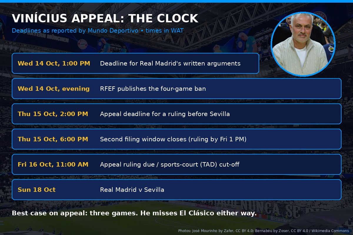 Vinicius appeal deadlines in WAT